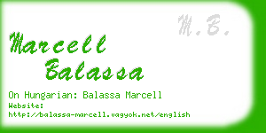 marcell balassa business card